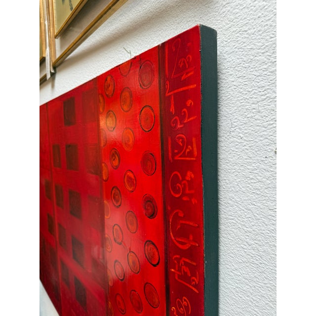 2000 - 2009 Circa 2002 Catherine Saiki "Directions I" Original Painting, Signed For Sale - Image 5 of 12