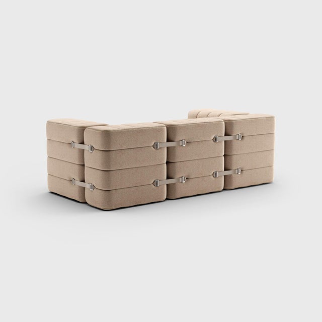 Contemporary Flexible Two-Seater Sofa with Armrests by Ambivalenz, Set of 7 For Sale - Image 3 of 5