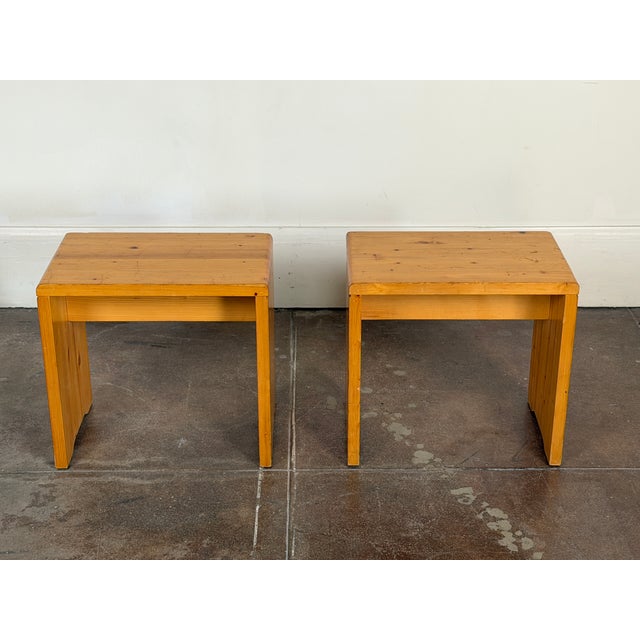 Charlotte Perriand Vintage 1970s Attributed to Charlotte Perriand Stools For Sale - Image 4 of 11