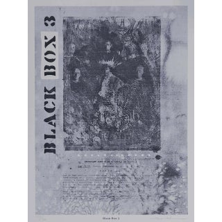 Late 20th Century "Black Box 3" Abstract Figurative Numbered Lithograph by Carl Beam For Sale