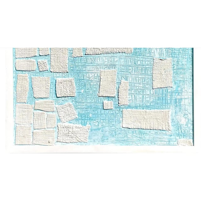 Vintage Contemporary Original Abstract Mixed Media Painting “White Matter #1” Signed Smith For Sale - Image 11 of 12