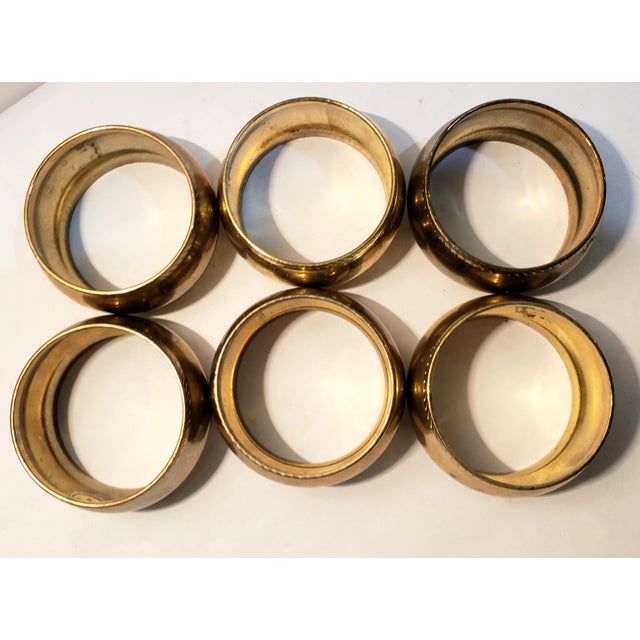 Vintage Brass Napkin Rings Set of 6 Chairish