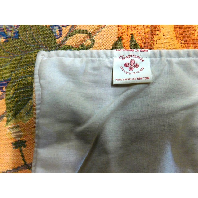 Vintage French Machine Made Tapestry. 4'9'x 4'8" For Sale - Image 12 of 12