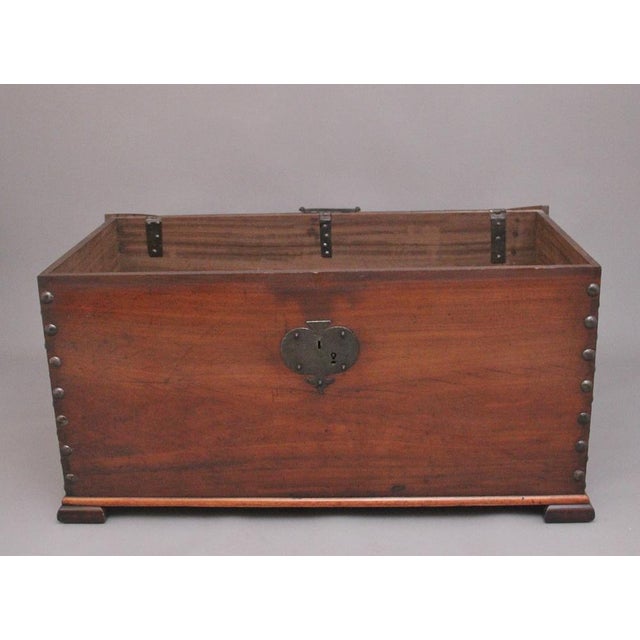 Mid 19th Century 19th Century Anglo Indian Mahogany Blanket Chest, 1840s For Sale - Image 5 of 12