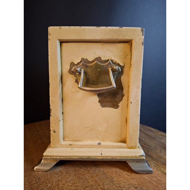 Rare 1897 Custom Cast Iron Safe Bank Engraved Plaque Brass Door Provenance Bertoia 8.6lb For Sale - Image 12 of 18