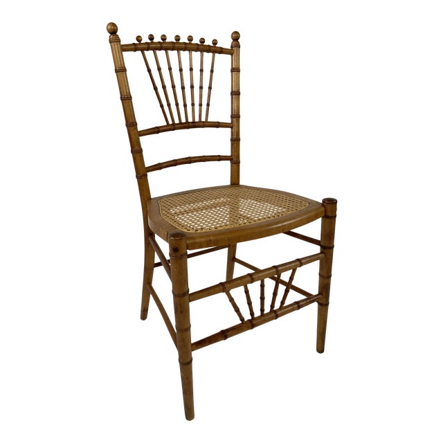 Faux Bamboo Accent Chair Chairish
