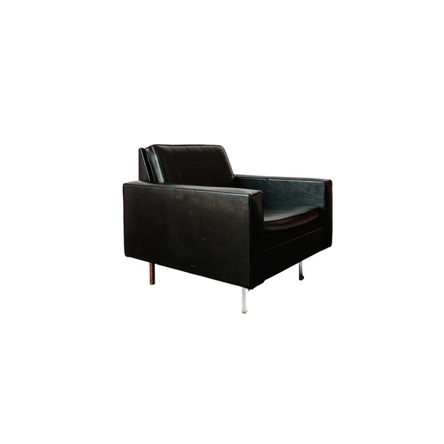Black Armchair in Black Imitation Leather, 1960 For Sale - Image 8 of 8