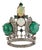 Vintage Neo-Victorian Art Inspired Natural Emerald Opal Tiara Crown Brooch Pendant in Silver For Sale