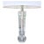 Gorgeous pair of Ralph Lauren crystal and chrome table lamps. These spectacular lamps feature solid faceted cut crystal...