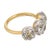 Mid 20th Century Gia 4.58 Carat Old Cut Diamond 18k Yellow Gold Colette Set Three Stone Ring, , Size 6.5 For Sale - Image 4 of 6
