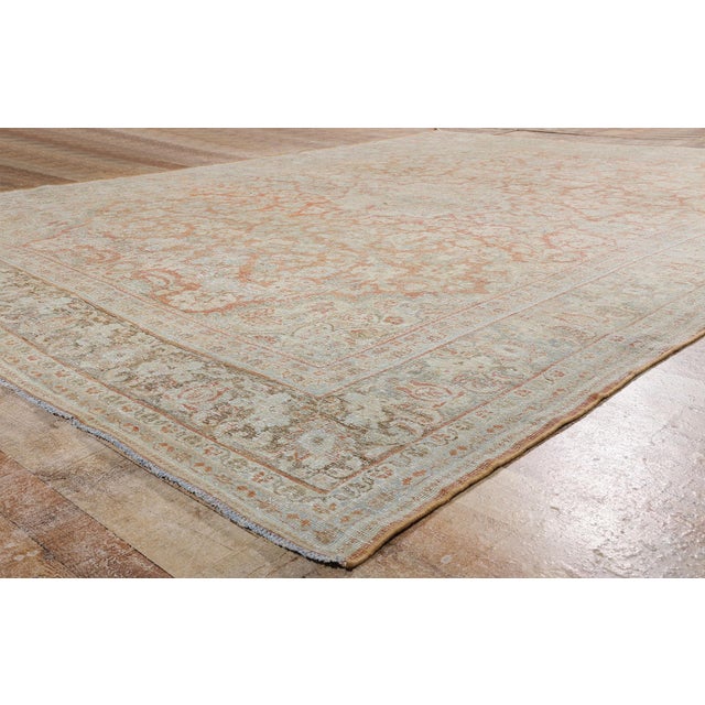 Terra Cotta Antique Persian Mahal Rug, 09'11 X 13'02 For Sale - Image 8 of 10