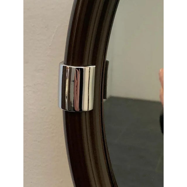 Glass Mirror with Plastic Frame & Steel Fittings, 1970s For Sale - Image 7 of 8