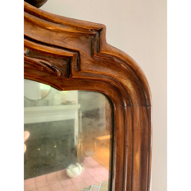 MidCentury White Furniture Co. of North Carolina Walnut Mirror Chairish