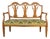 Tuscan 18th Century Walnut Sofa from Villa Fioravanti with Carved Lyre Motifs For Sale