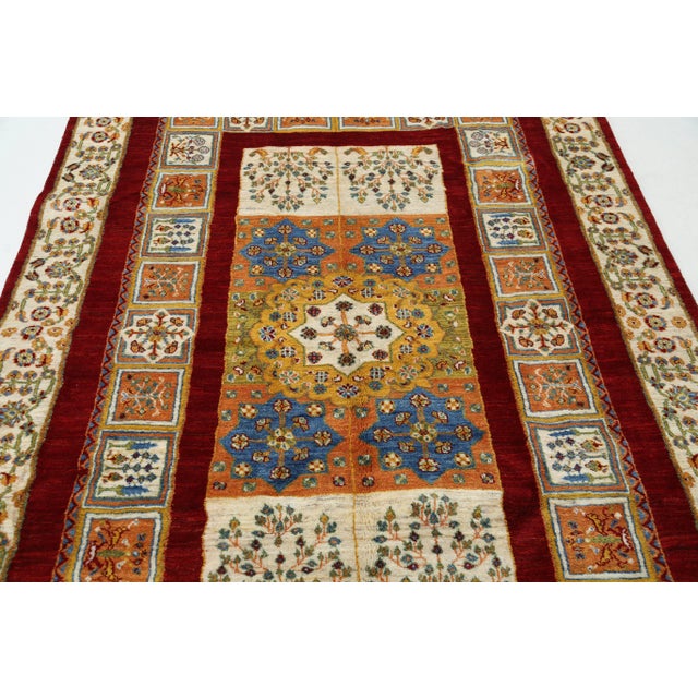 Traditional Pasargad Fine Hand Knotted Persian Gabbeh For Sale - Image 3 of 4