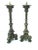 Metal Antique 1900 Bronze Italian Candlesticks - Pair of 2 For Sale - Image 7 of 8