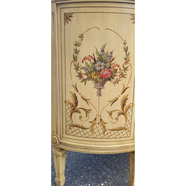 Antique Adams Painted Demilune Credenza For Sale In Philadelphia - Image 6 of 14