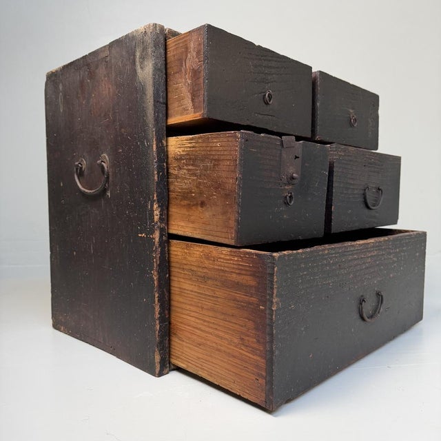 Small Antique Japanese Tansu Chest, 1900s, 1890s For Sale - Image 5 of 13