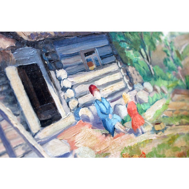 Elza Kalnina-Rutina, Old Bath-House, Oil on Canvas For Sale - Image 6 of 10