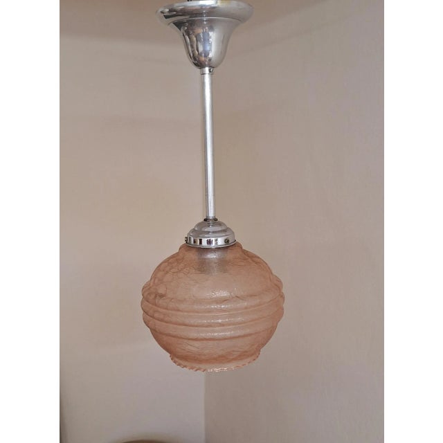 Vintage German Art Deco Ceiling Lamp, 1930s, in Very Good conditions. Designed 1920 to 1949 European Plug (up to 250V).The...