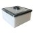 White Marble Lidded Box With Gray Veining For Sale