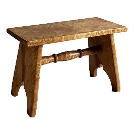 Rustic Karelian Birch Stool, 1950s For Sale