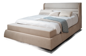 Modern Italian King Bed With Storage Footboard