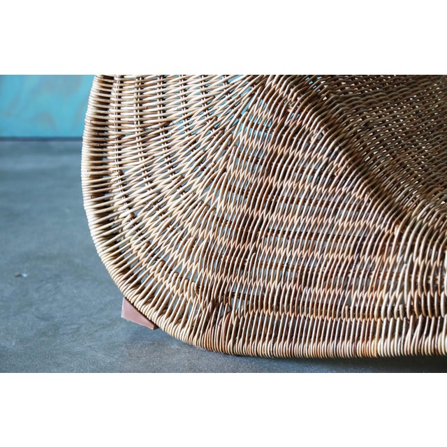 Karl Malmvall for Ikea "Karlskorna" Woven Rattan Chaise Lounge Chair C. 1990s For Sale - Image 11 of 12