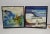 1990 "Sea Patterns" Contemporary Acrylic Abstract Paintings by Carol Barnes- a Pair For Sale - Image 10 of 10