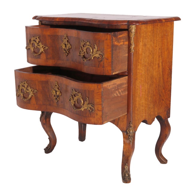 Antique Italian Kingwood, Satinwood & Burl Chest with Ormolu Mounts Late 18th Century For Sale - Image 6 of 12