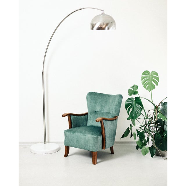 Italian Floor Lamp with Marble, 1970s, in Very Good conditions. Designed 1970 to 1979 European Plug (up to 250V).The...