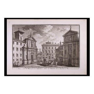 Giuseppe Vasi, Monastery and Church of S. Apollonia, Etching, Late 18th-Century For Sale