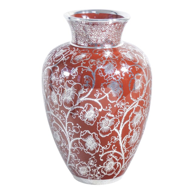 Ceramic and Silver Vase by Gio Ponti for Richard Ginori For Sale