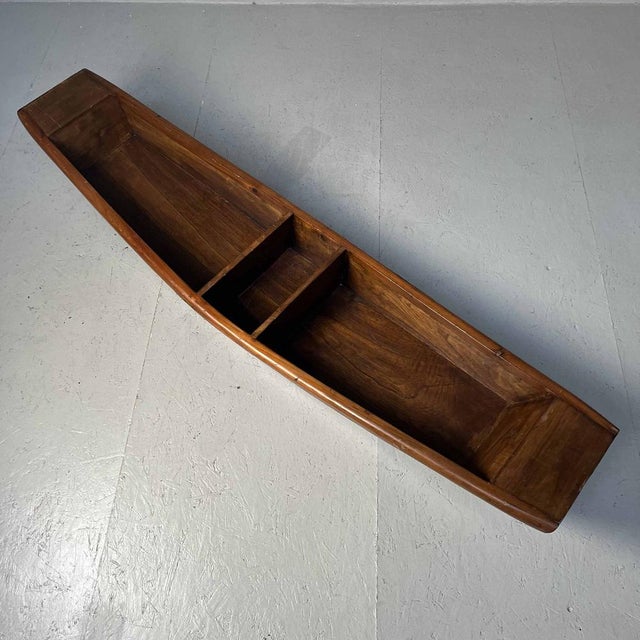 Japanese Wabi Sabi Wooden Model Ikebana Boat, 1940s For Sale - Image 10 of 18