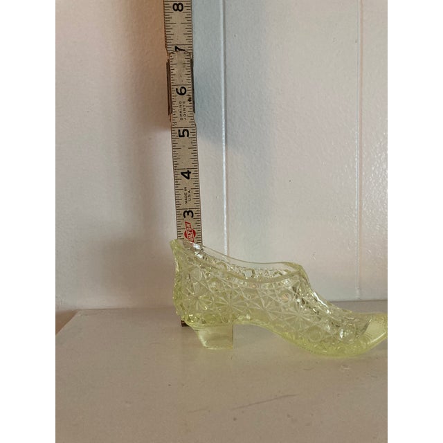 Yellow Vaseline Glass Slippers For Sale In New York - Image 6 of 7