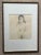 This charming pencil drawing of a nude is custom framed with Silver leaf carved wood molding and acid-free museum quality...