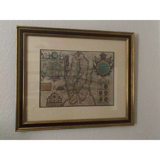 Late 20th Century Exquisite Ethan Allen “British Country Map” Framed & Matted Print "Mint" Condition For Sale In Denver - Image 6 of 11