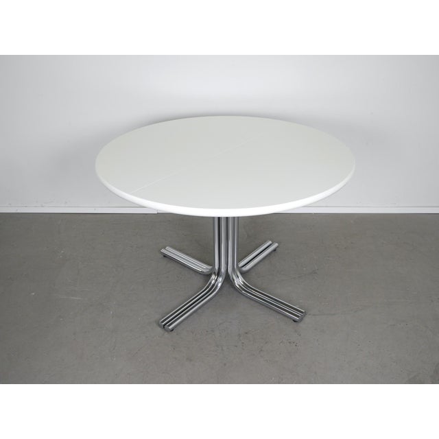 1970s Round Extendable Table and Cantilever Chairs from Läsko, Germany, 1970s, Set of 7 For Sale - Image 5 of 18