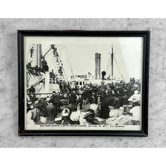 - Vintage Print of a 1897 Photograph of the S.S Valencia Docked in Seattle - This Image Shows a Pivotal Moment During the...
