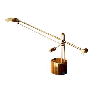 Vintage Articulating Brass Task Lamp For Sale