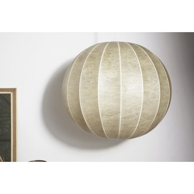 Ivory Cocoon Création Pendant Lamp by Achille Castiglioni for Flos, 1960s For Sale - Image 8 of 11