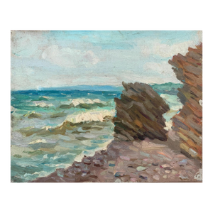 Original Seascape Oil Painting, Ukrainian Artist, 1961 26-33