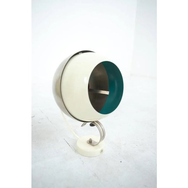 Mid-Century Modern Space Age Wall Lamp in Blue For Sale - Image 3 of 6