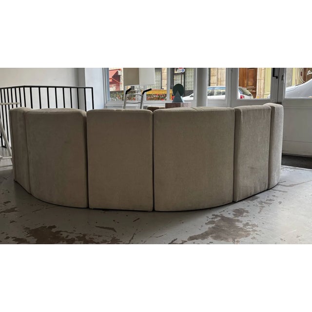 Mid-Century Modern Vintage Beige Modular Sofa, 1970s, Set of 7 For Sale - Image 3 of 11