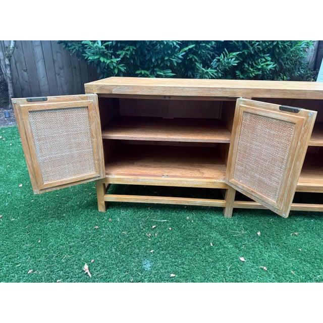 Blonde Cane Credenza For Sale In Portland, OR - Image 6 of 7