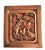This is a carved wood panel that is on a wood frame. It is a pastoral scene of a pair of deer in a bamboo grove is...