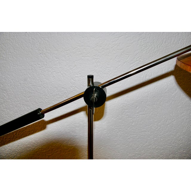 Wood Floor Lamp by Georges Frydman for Temde, 1960 For Sale - Image 7 of 12