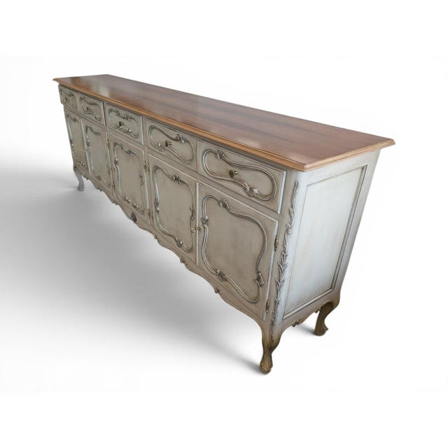 Mid-Century Style Walnut Sideboard For Sale - Image 4 of 17