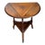 Brown Triangular Rosewood Late Victorian Drop Leaf Table - Late 19th Century For Sale - Image 8 of 12