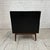 Mid Century Modern Black Vinyl Lounge Chair With Walnut Base Milo Baughman Style For Sale - Image 4 of 12